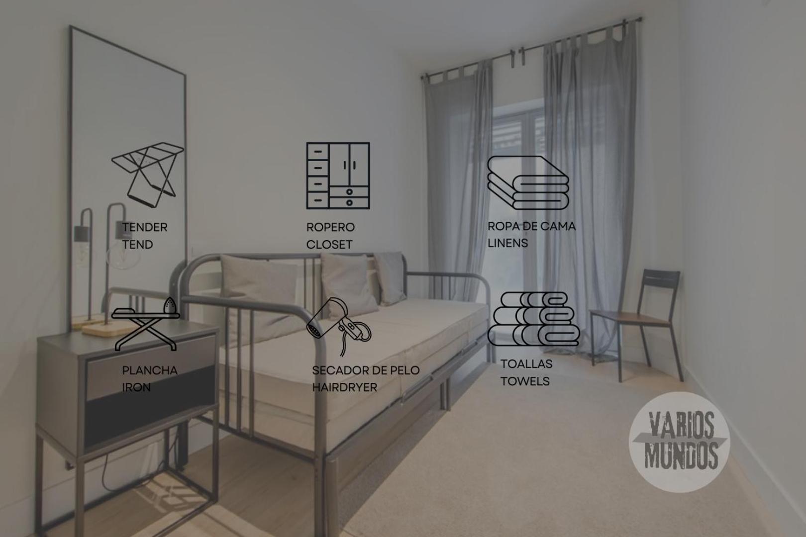 マドリードNuevo Apt Para 7 Pax En Malasana - Gran Via E1アパートメント エクステリア 写真