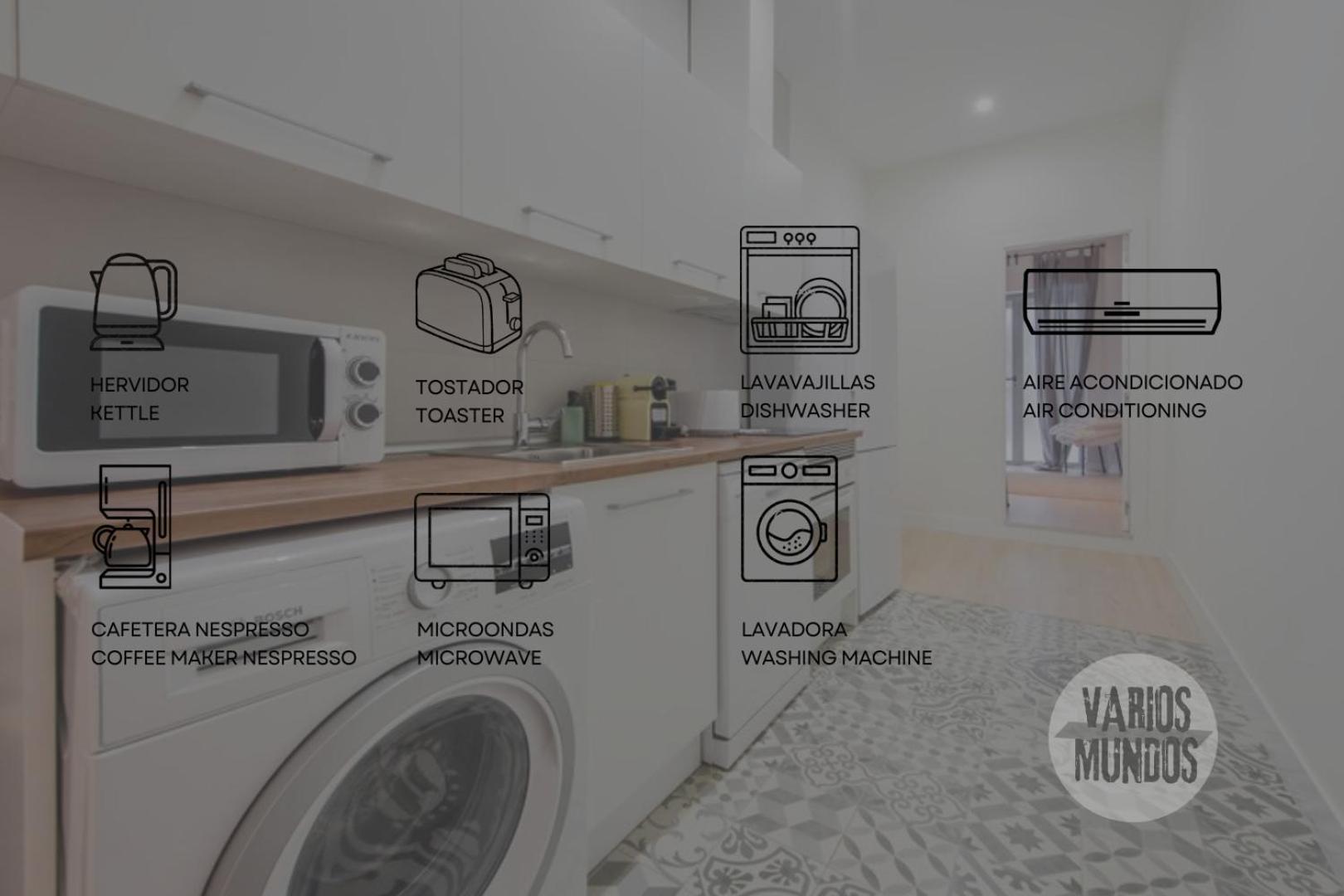 マドリードNuevo Apt Para 7 Pax En Malasana - Gran Via E1アパートメント エクステリア 写真